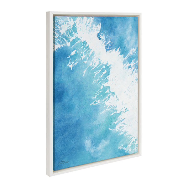 Kate & Laurel Sylvie Into The Blue Framed Canvas By Julie Maida