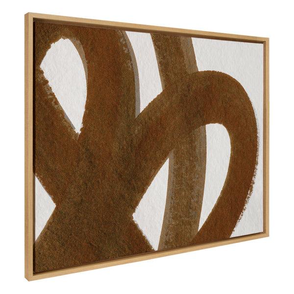 Kate & Laurel Sylvie Japandi 10 Brown Framed Canvas By Rocket Jack