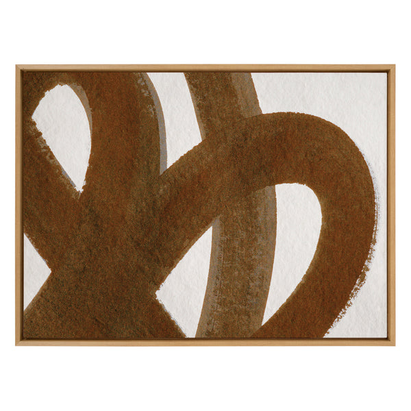 Kate & Laurel Sylvie Japandi 10 Brown Framed Canvas By Rocket Jack