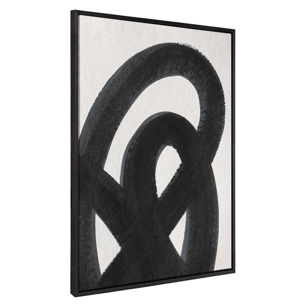 Kate & Laurel Sylvie Japandi 12 Black Framed Canvas By Rocket Jack