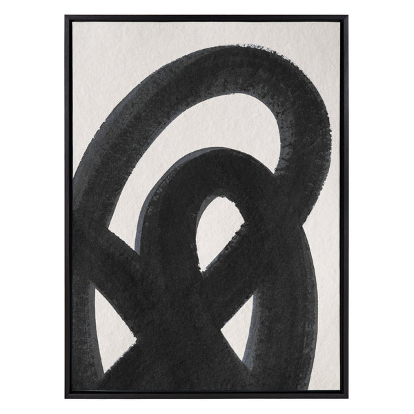 Kate & Laurel Sylvie Japandi 12 Black Framed Canvas By Rocket Jack