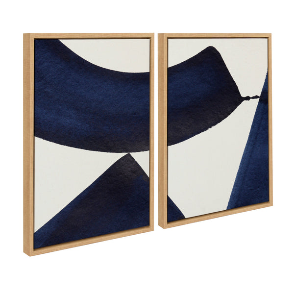 Kate & Laurel Sylvie Japandi 3 1 And 2 Framed Canvas Art Set By Rocket Jack