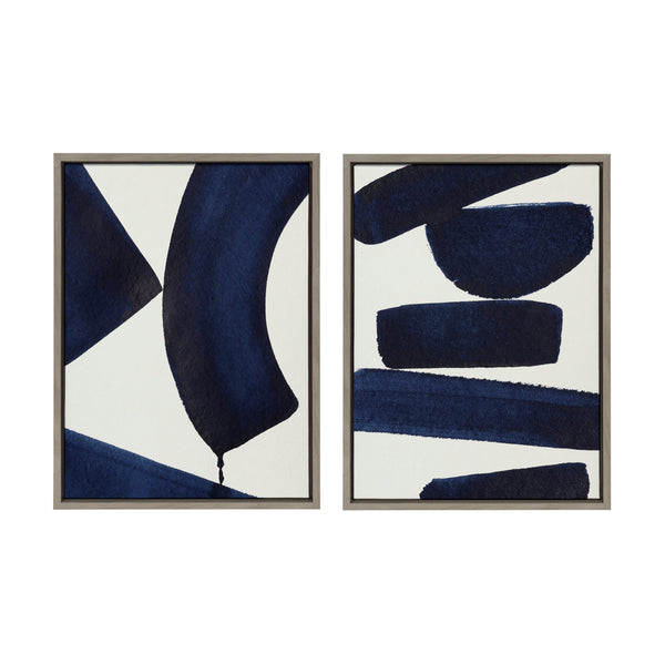 Kate & Laurel Sylvie Japandi 3 And Japandi 26 Framed Canvas Art Set By Rocket Jack