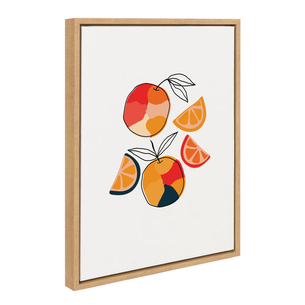Kate & Laurel Sylvie Juicy Citrus Framed Canvas By Oris Eddu