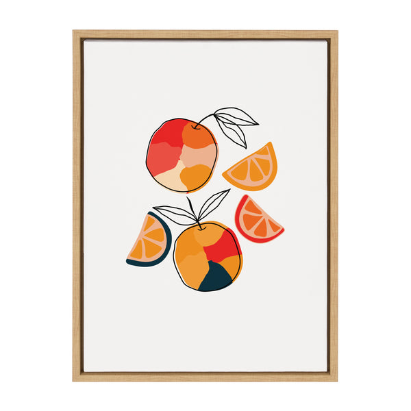 Kate & Laurel Sylvie Juicy Citrus Framed Canvas By Oris Eddu