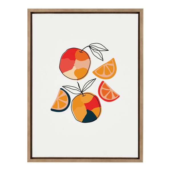 kate & laurel Sylvie Juicy Citrus Framed Canvas by Oris Eddu