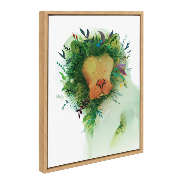 kate & laurel Sylvie Jungle King Framed Canvas by Faryn Hughes