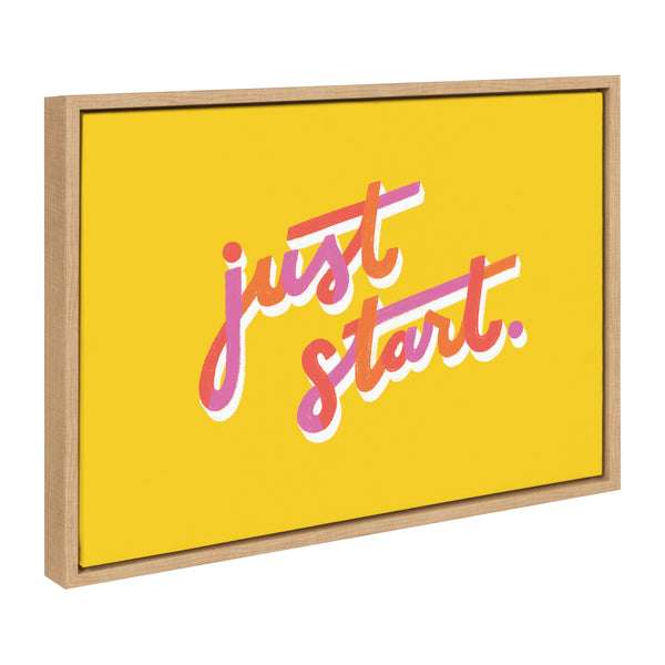 Kate & Laurel Sylvie Just Start Framed Canvas By Maria Filar