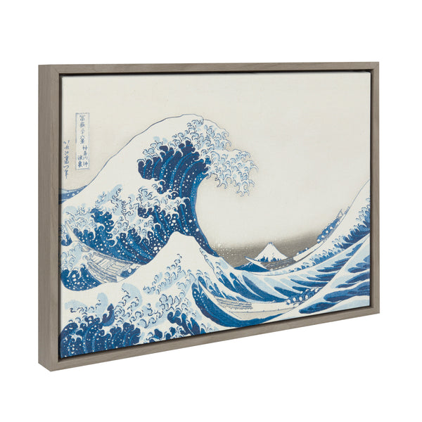 Kate & Laurel Sylvie Katsushika Hokusai Under The Wave Off Kanagawa Aka The Great Wave 1830 Framed Canvas By The Art Institute Of Chicago