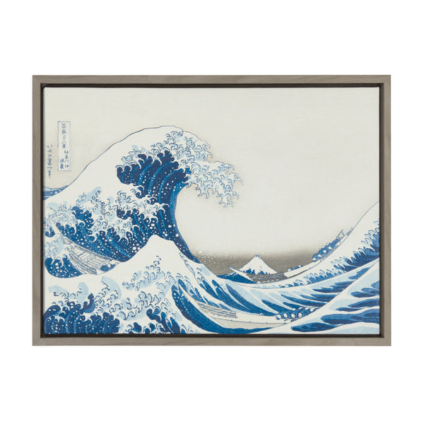 Kate & Laurel Sylvie Katsushika Hokusai Under The Wave Off Kanagawa Aka The Great Wave 1830 Framed Canvas By The Art Institute Of Chicago