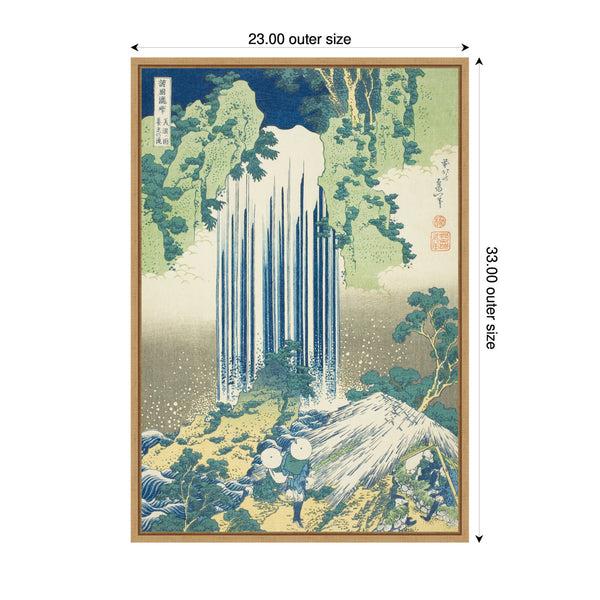 Kate & Laurel Sylvie Katsushika Hokusai Yoro Waterfall In Mino Province 1833 Framed Canvas By The Art Institute Of Chicago