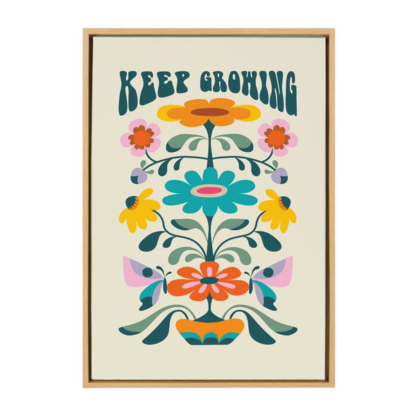 kate & laurel Sylvie Keep Growing Framed Canvas by Rachel Lee of My Dream Wall