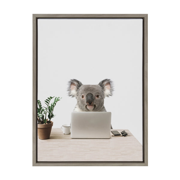 kate & laurel Sylvie Kevin is my name Marketing is my game Framed Canvas by The Creative Bunch Studio