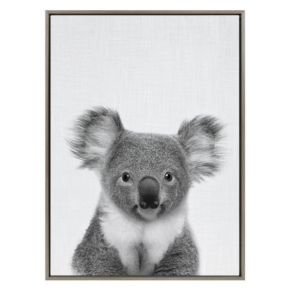 Kate & Laurel Sylvie Koala Framed Canvas By Simon Te Tai