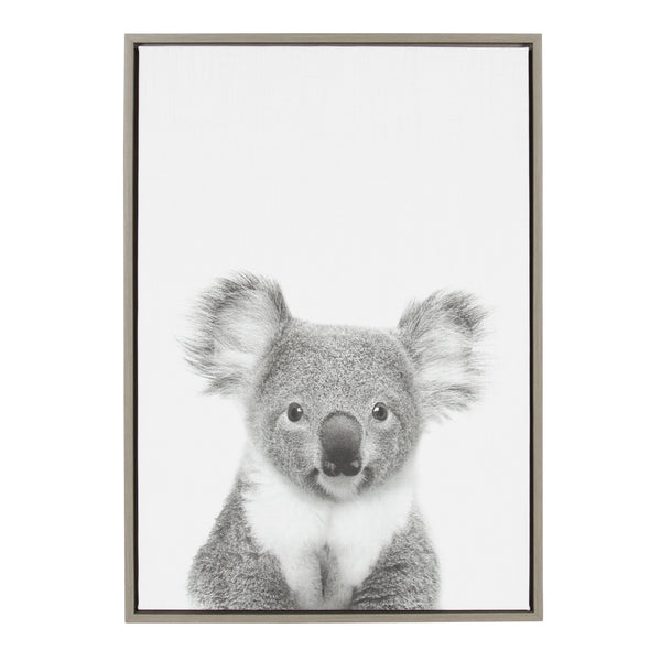 kate & laurel Sylvie Koala Framed Canvas by Simon Te Tai