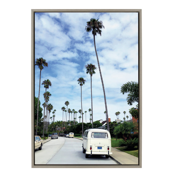 kate & laurel Sylvie La Jolla Commute Framed Canvas by Rachel Bolgov