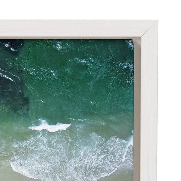 Kate & Laurel Sylvie La Jolla Curves Framed Canvas By Rachel Bolgov