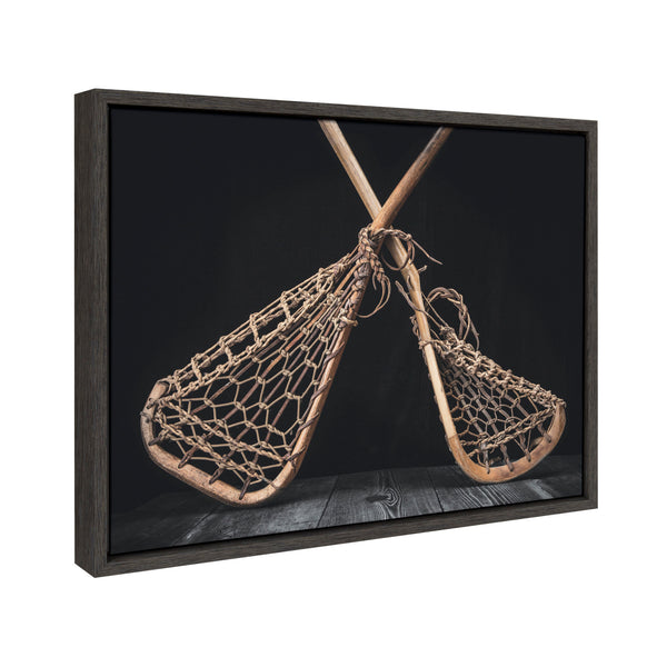 Kate & Laurel Sylvie Lacrosse Sticks Framed Canvas By Shawn St. Peter