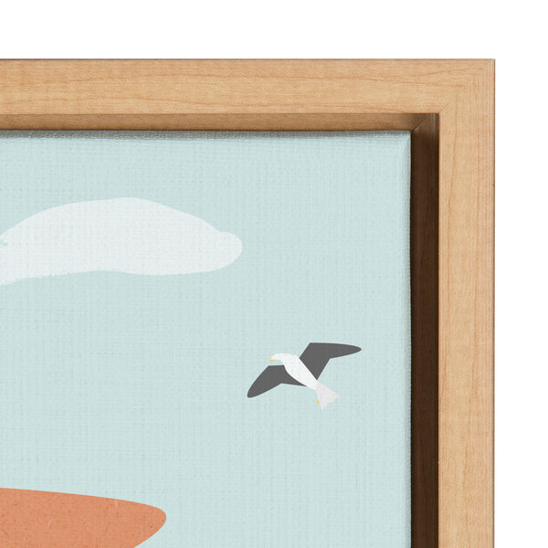 Kate & Laurel Sylvie Lady On A Boat Framed Canvas By Queenbe Monyei