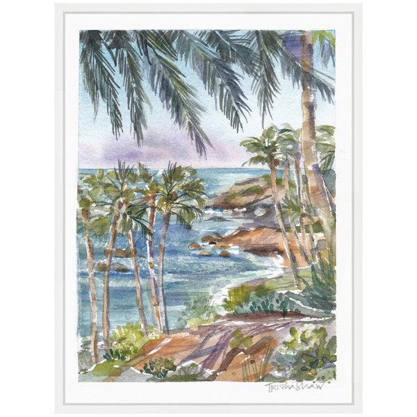 Kate & Laurel Sylvie Laguna Beach California Scene Framed Canvas By Patricia Shaw