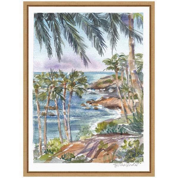 Kate & Laurel Sylvie Laguna Beach California Scene Framed Canvas By Patricia Shaw
