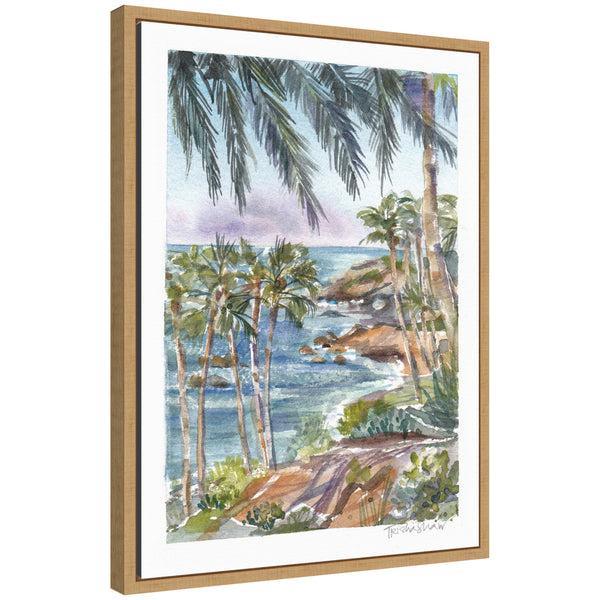 kate & laurel Sylvie Laguna Beach California Scene Framed Canvas by Patricia Shaw