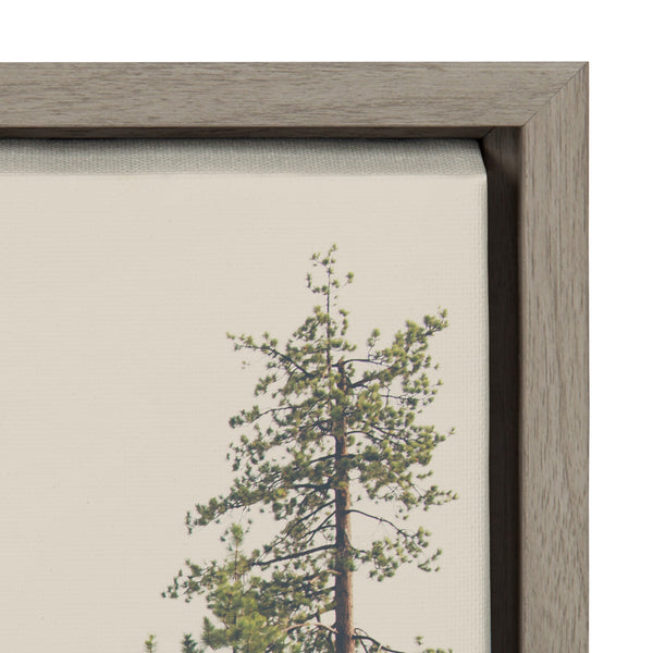 Kate & Laurel Sylvie Lake Tahoe California Mountain Sand Harbor Framed Canvas By Laura Evans