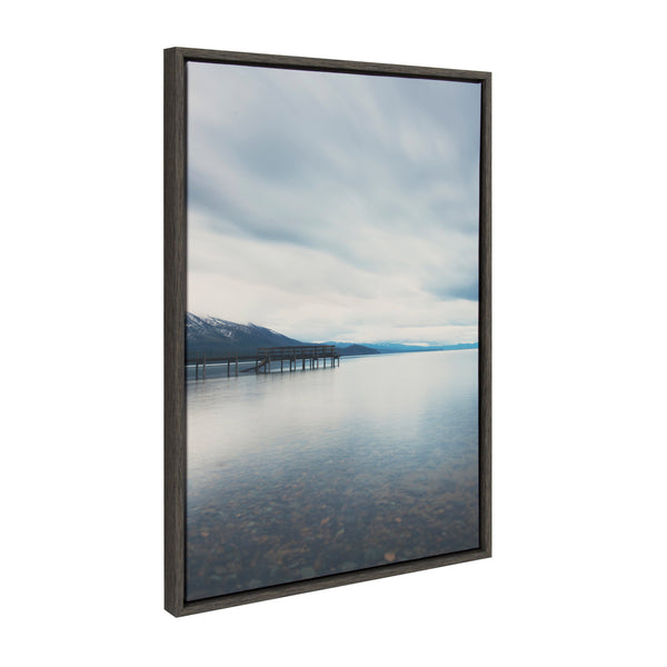 Kate & Laurel Sylvie Lake Tahoe Reflections Framed Canvas By Laura Evans