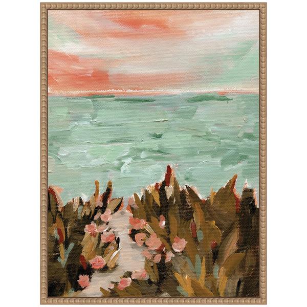 Kate & Laurel Sylvie Landscape 02 Beach Framed Canvas By Annie Quigley