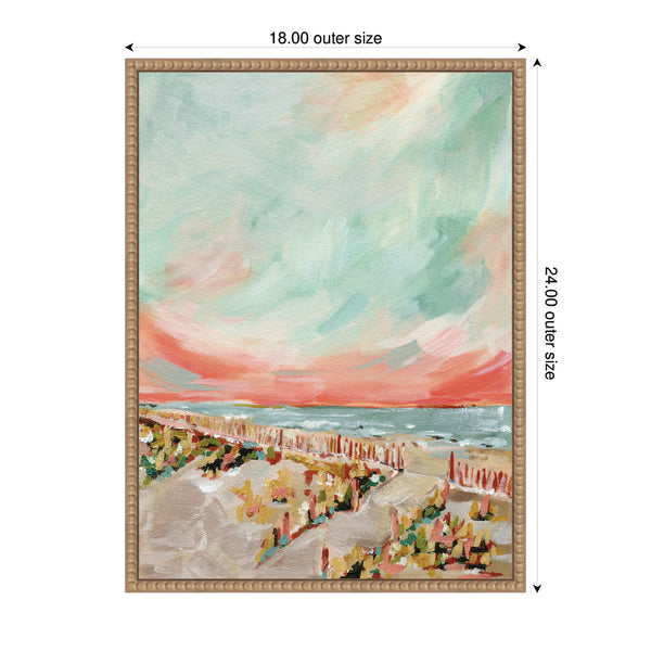 Kate & Laurel Sylvie Landscape 03 Beach Framed Canvas By Annie Quigley
