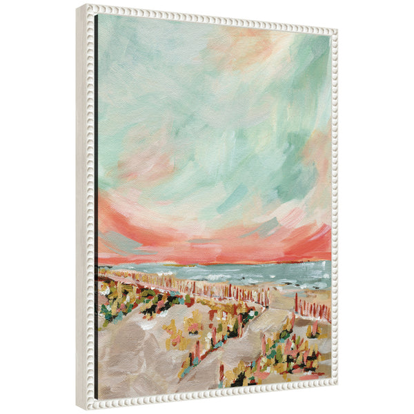 kate & laurel Sylvie Landscape 03 Beach Framed Canvas by Annie Quigley