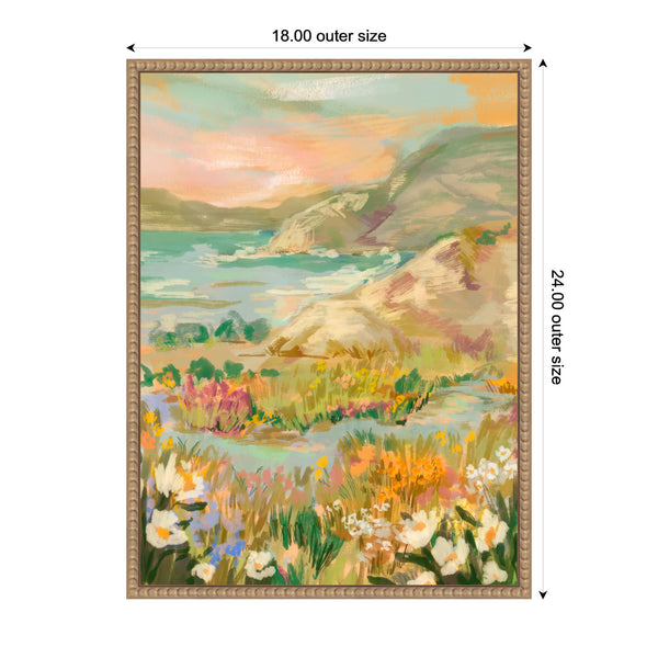 Kate & Laurel Sylvie Landscape 4 Framed Canvas By Annie Quigley