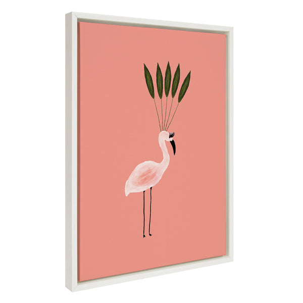 Kate & Laurel Sylvie Leaf Crown Framed Canvas By Kendra Dandy