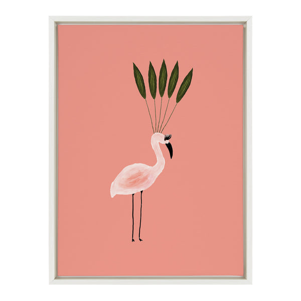 kate & laurel Sylvie Leaf Crown Framed Canvas by Kendra Dandy