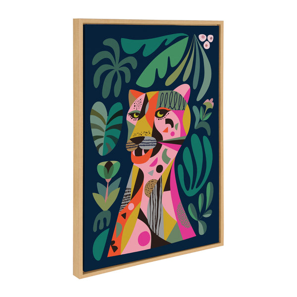 Kate & Laurel Sylvie Leopard Framed Canvas By Rachel Lee