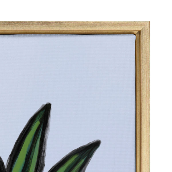 Kate & Laurel Sylvie Leopard Hat Framed Canvas By Kendra Dandy Of Bouffants And Broken Hearts