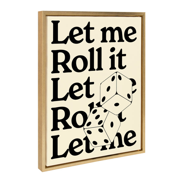 kate & laurel Sylvie Let Me Roll It Framed Canvas by Alli Standefer
