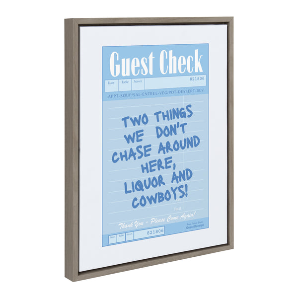 Kate & Laurel Sylvie Liquor And Cowboys Framed Canvas By Honey Island Studio