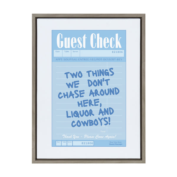 Kate & Laurel Sylvie Liquor And Cowboys Framed Canvas By Honey Island Studio