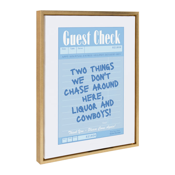 kate & laurel Sylvie Liquor and Cowboys Framed Canvas by Honey Island Studio