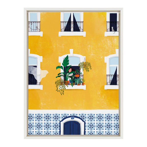 Kate & Laurel Sylvie Lisbon Framed Canvas By Maja Tomljanovic