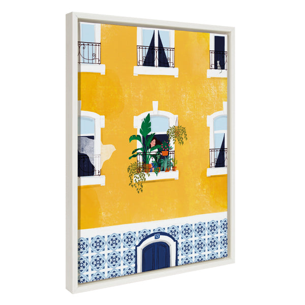 Kate & Laurel Sylvie Lisbon Framed Canvas By Maja Tomljanovic