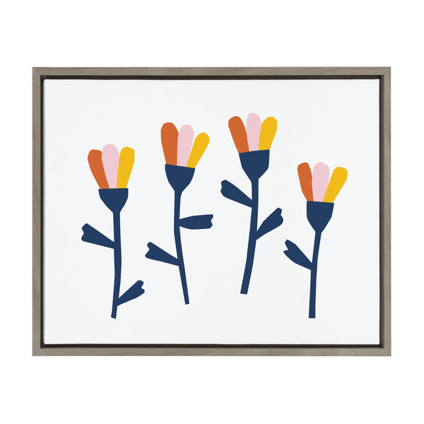 kate & laurel Sylvie Little Bloom Framed Canvas by Myriam Van Neste