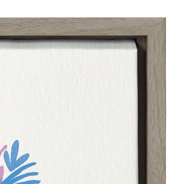 Kate & Laurel Sylvie Little Fierce Lavender And Mint Framed Canvas By Cat Coquillette