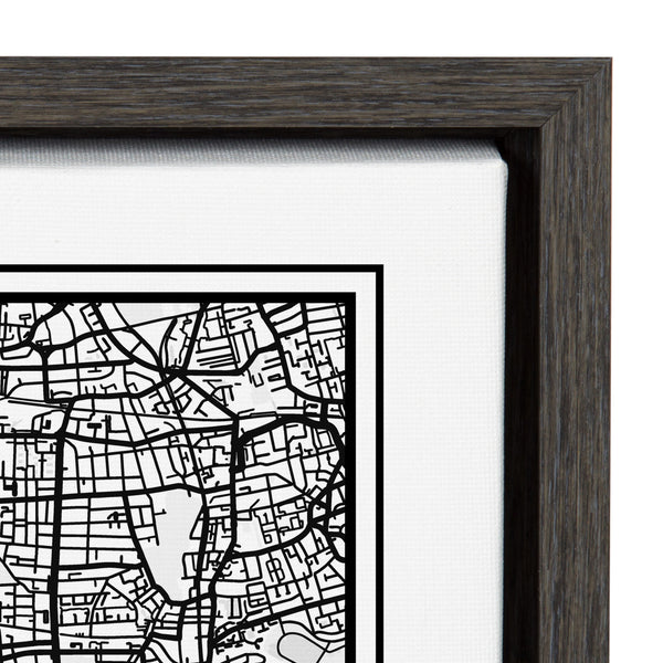 Kate & Laurel Sylvie London Modern Map Framed Canvas By Jake Goossen