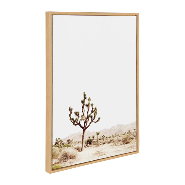 Kate & Laurel Sylvie Lone Joshua Tree Group Of Cacti And Film Grain Cactus 1 Framed Canvas Art Set By Various Artists