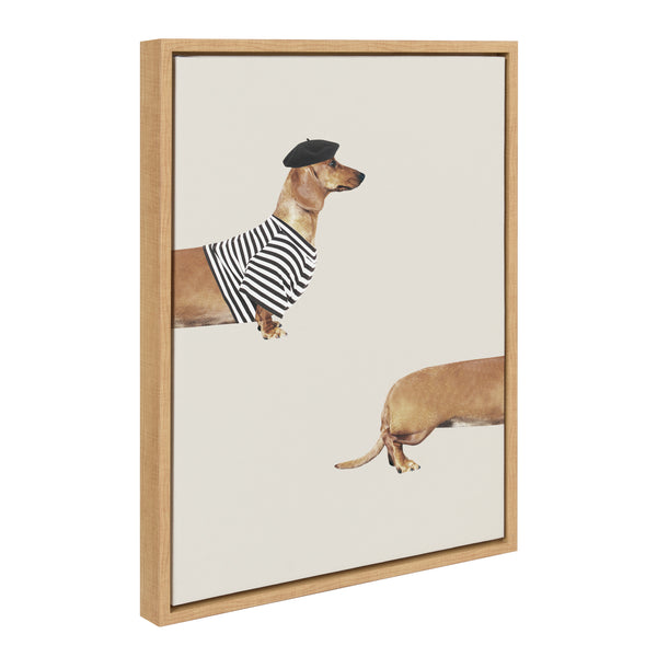 kate & laurel Sylvie Long Dog Framed Canvas by July Art Prints