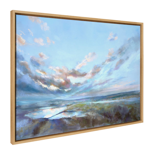 Kate & Laurel Sylvie Looking West Fairburn Ings Framed Canvas By Nel Whatmore