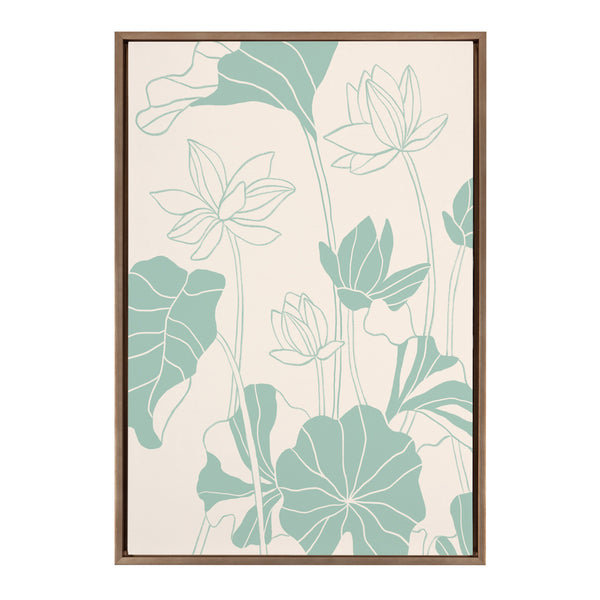 kate & laurel Sylvie Lotus Garden Framed Canvas by Kasey Free kate & laurel Sylvie Lotus Garden Framed Canvas by Kasey Free