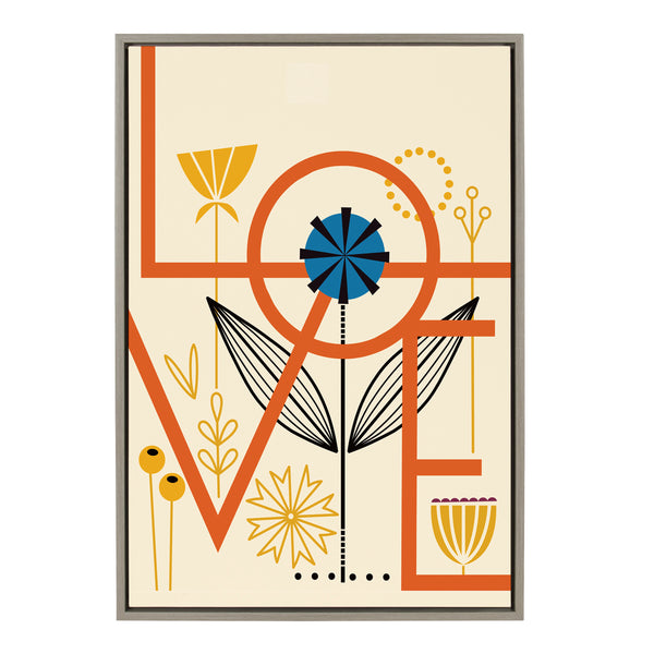 kate & laurel Sylvie Love Framed Canvas by Amber Leaders Designs